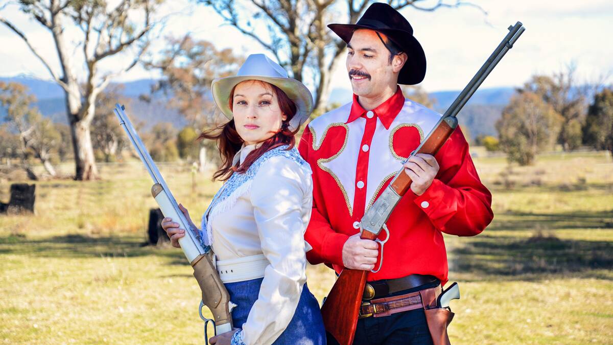Anita Davenport and Richard Block star as Annie and Frank in The Queanbeyan Players' production of Annie get your Gun.